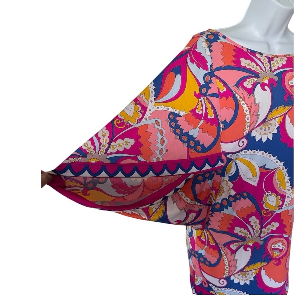 Trina Turk Sevilla Colorful Floral Swim Cover-Up Excellent Size S - Picture 5 of 10